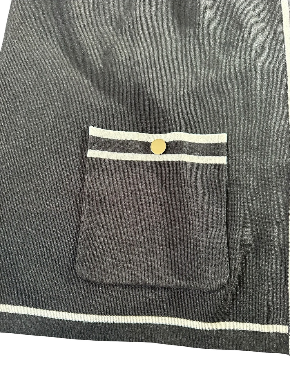Anne Klein Black Cardigan with White Trim 1X - Picture 5 of 13